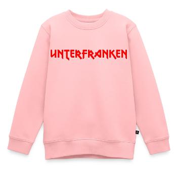 Modisches Heimat UNTERFRANKEN Metal-Design - Kinder Premium Organic Sweatshirt - Rosa - Vorne - AI Model Kid Female (0cm)
