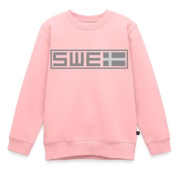 Taktische Flagge Schwedens - Kinder Premium Organic Sweatshirt - Rosa - Vorne - AI Model Kid Female (0cm)