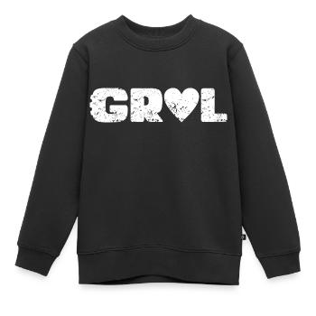 Liebe Schotter - Kinder Premium Organic Sweatshirt - Schwarz - Vorne - AI Model Kid Female (0cm)
