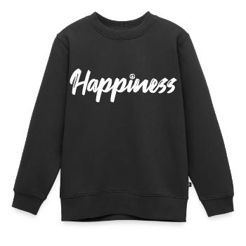 Happiness Peace - Kinder Premium Organic Sweatshirt - Schwarz - Vorne - AI Model Kid Female (0cm)