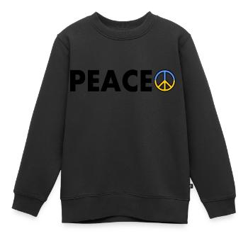 Peace - Kinder Premium Organic Sweatshirt - Schwarz - Vorne - AI Model Kid Female (0cm)