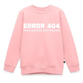 nerd coder server download error 404 - Kinder Premium Organic Sweatshirt - Rosa - Vorne - AI Model Kid Female (0cm)