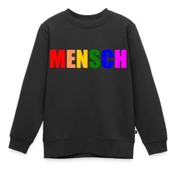 Mensch - Kinder Premium Organic Sweatshirt - Schwarz - Vorne - AI Model Kid Female (0cm)