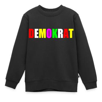 Demokrat - Kinder Premium Organic Sweatshirt - Schwarz - Vorne - AI Model Kid Female (0cm)