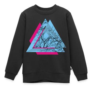 AD Triangle - Sweat Premium enfant bio - noir - Devant - AI Model Kid Female (0cm)