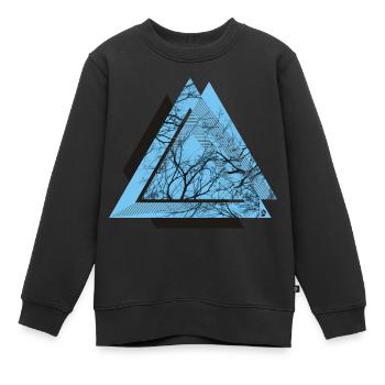AD Triangle Black - Sweat Premium enfant bio - noir - Devant - AI Model Kid Female (0cm)