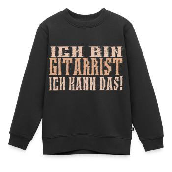 Ich bin Gitarrist - Kinder Premium Organic Sweatshirt - Schwarz - Vorne - AI Model Kid Female (0cm)