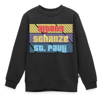 Hamburg Altona, Schanze und St.Pauli - Kinder Premium Organic Sweatshirt - Schwarz - Vorne - AI Model Kid Female (0cm)