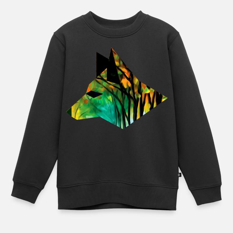 Renard - Sweat Premium enfant bio - noir