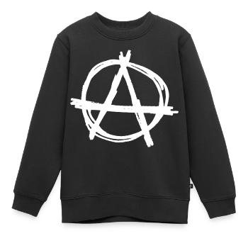 Anarchie - Sweat Premium enfant bio - noir - Devant - AI Model Kid Female (0cm)