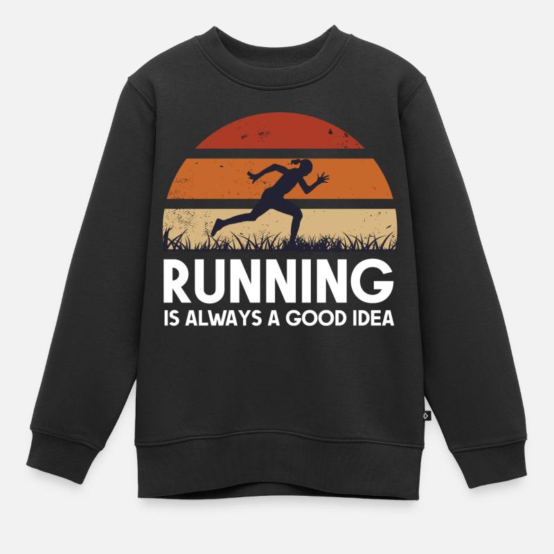 Courir - Sweat Premium enfant bio - noir