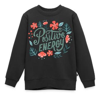 Positive Energy - Kinder Premium Organic Sweatshirt - Schwarz - Vorne - AI Model Kid Female (0cm)