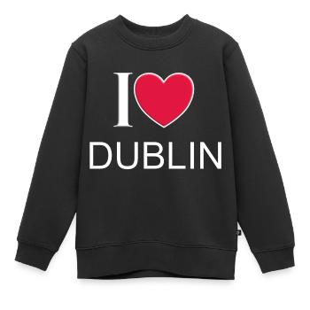 J’adore Dublin - Sweat Premium enfant bio - noir - Devant - AI Model Kid Female (0cm)