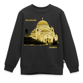 Serbien Belgrad Balkan Hauptstadt City Kiche - Kinder Premium Organic Sweatshirt - Schwarz - Vorne - AI Model Kid Female (0cm)