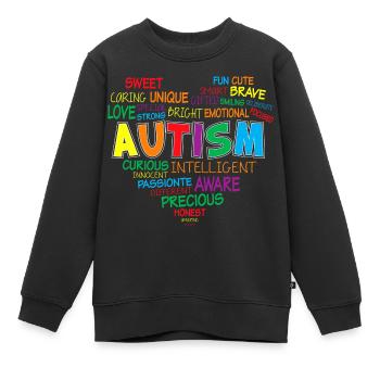Autismus Kampf Aufklärung Autist Autisten Puzzle - Kinder Premium Organic Sweatshirt - Schwarz - Vorne - AI Model Kid Female (0cm)