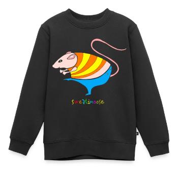 souris - Sweat Premium enfant bio - noir - Devant - AI Model Kid Female (0cm)