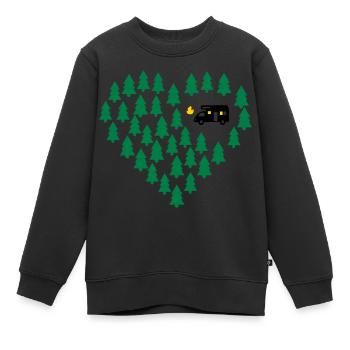 Wohnmobil Camping - Kinder Premium Organic Sweatshirt - Schwarz - Vorne - AI Model Kid Female (0cm)