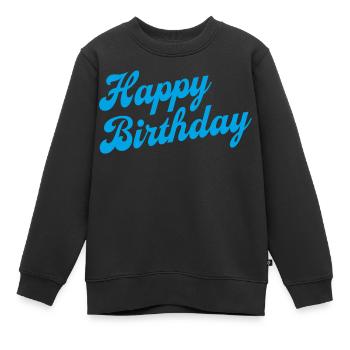 Happy Birthday Geburtstag Gratulieren - Kinder Premium Organic Sweatshirt - Schwarz - Vorne - AI Model Kid Female (0cm)