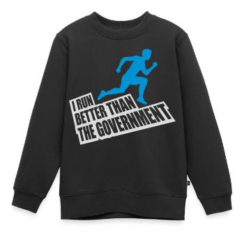 mieux fonctionner que le gouvernement - Sweat Premium enfant bio - noir - Devant - AI Model Kid Female (0cm)