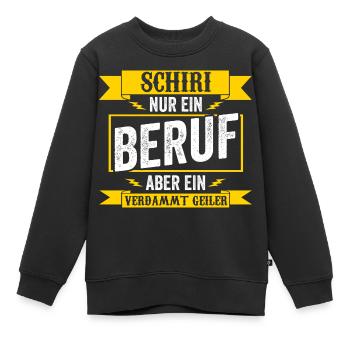Schiri Unparteiischer Fußball Schiedsrichter - Kinder Premium Organic Sweatshirt - Schwarz - Vorne - AI Model Kid Female (0cm)