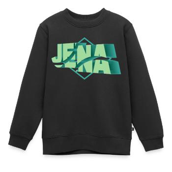 Jena Germany City 3D Font Skyline - Sweat Premium enfant bio - noir - Devant - AI Model Kid Female (0cm)