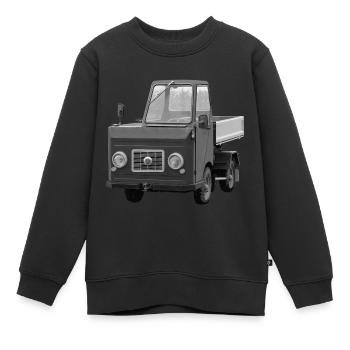 Multicar 22 Waltershausen Kipper DDR Oldtimer - Kinder Premium Organic Sweatshirt - Schwarz - Vorne - AI Model Kid Female (0cm)