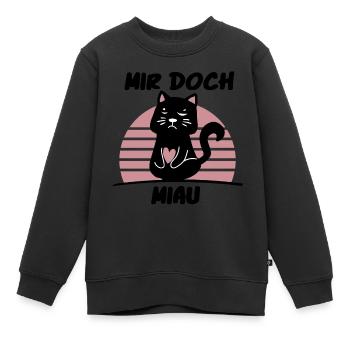 Katze - Mir doch Miau - Kinder Premium Organic Sweatshirt - Schwarz - Vorne - AI Model Kid Female (0cm)
