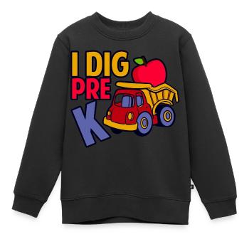Je creuse pré-K - Sweat Premium enfant bio - noir - Devant - AI Model Kid Female (0cm)