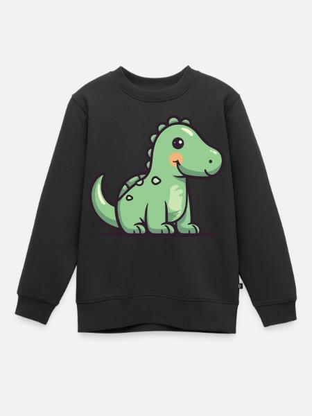 Dinosaure - Sweat Premium enfant bio - noir