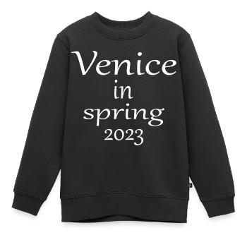 Venice in spring 2023 - Kinder Premium Organic Sweatshirt - Schwarz - Vorne - AI Model Kid Female (0cm)