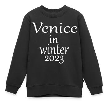 Venice in winter 2023 - Kinder Premium Organic Sweatshirt - Schwarz - Vorne - AI Model Kid Female (0cm)