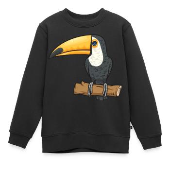 Tukan Vogel Regenwald - Kinder Premium Organic Sweatshirt - Schwarz - Vorne - AI Model Kid Female (0cm)