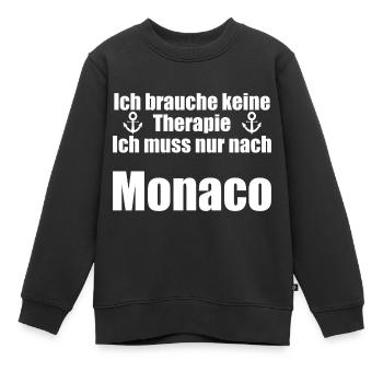 Monaco - Kinder Premium Organic Sweatshirt - Schwarz - Vorne - AI Model Kid Female (0cm)