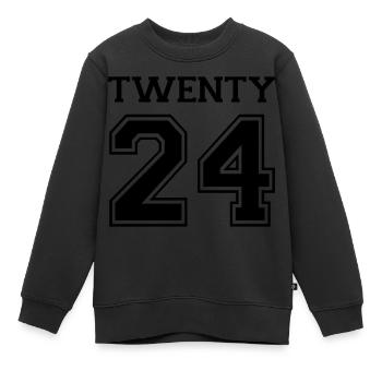 2024 - Kinder Premium Organic Sweatshirt - Schwarz - Vorne - AI Model Kid Female (0cm)