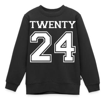 2024 - Kinder Premium Organic Sweatshirt - Schwarz - Vorne - AI Model Kid Female (0cm)