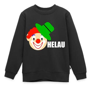 Clown sagt helau - Kinder Premium Organic Sweatshirt - Schwarz - Vorne - AI Model Kid Female (0cm)