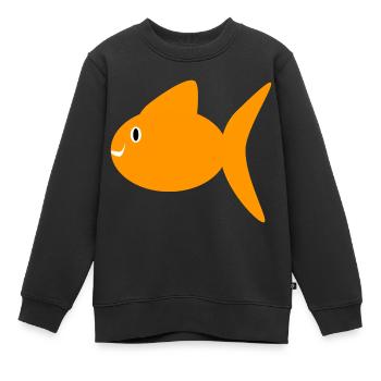 oranger Goldfisch - Kinder Premium Organic Sweatshirt - Schwarz - Vorne - AI Model Kid Female (0cm)