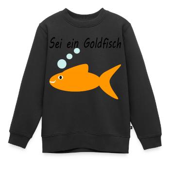 Soyez un poisson rouge - Sweat Premium enfant bio - noir - Devant - AI Model Kid Female (0cm)