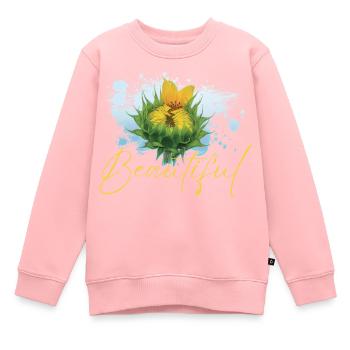 Fleur Beautiful Junon - Sweat Premium enfant bio - rose - Devant - AI Model Kid Female (0cm)