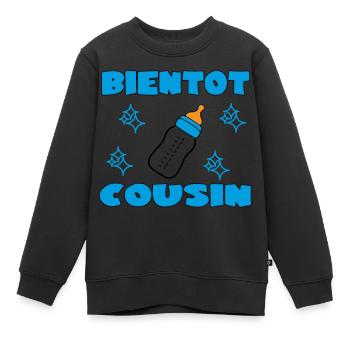 BALDIGER COUSIN - Kinder Premium Organic Sweatshirt - Schwarz - Vorne - AI Model Kid Female (0cm)