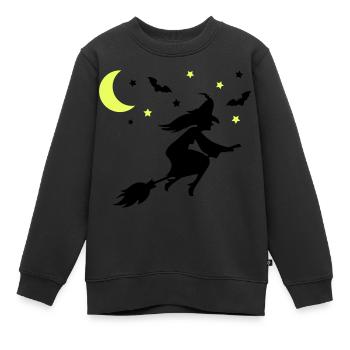 Sorcière - Sweat Premium enfant bio - noir - Devant - AI Model Kid Female (0cm)