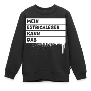 Gift for screed layers - Kids Premium Organic Sweatshirt - black - Front - AI Model Kid Female (0cm)