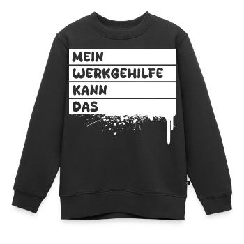 Beruf Werkgehilfe - Kinder Premium Organic Sweatshirt - Schwarz - Vorne - AI Model Kid Female (0cm)