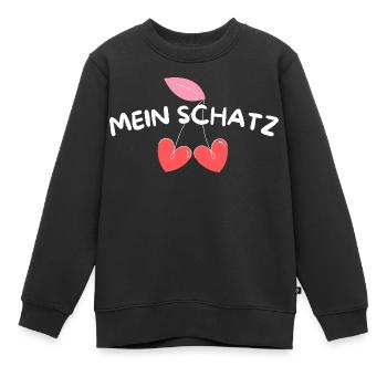 Mein Schatz Ich liebe Dich Lieblingsmensch - Kinder Premium Organic Sweatshirt - Schwarz - Vorne - AI Model Kid Female (0cm)