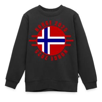 Norway 2025 Norway - Kids Premium Organic Sweatshirt - black - Front - AI Model Kid Female (0cm)