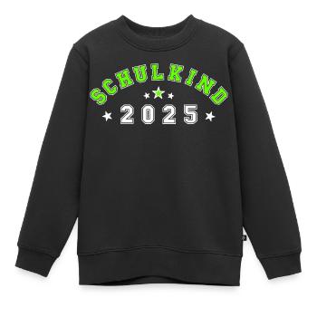 Schulkind 2025 - Geschenk Einschulung 2025 - Kinder Premium Organic Sweatshirt - Schwarz - Vorne - AI Model Kid Female (0cm)