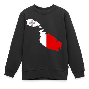 Malte - Sweat Premium enfant bio - noir - Devant - AI Model Kid Female (0cm)