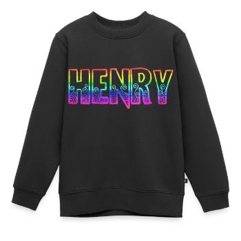 henry rs regenbogen - Kinder Premium Organic Sweatshirt - Schwarz - Vorne - AI Model Kid Female (0cm)