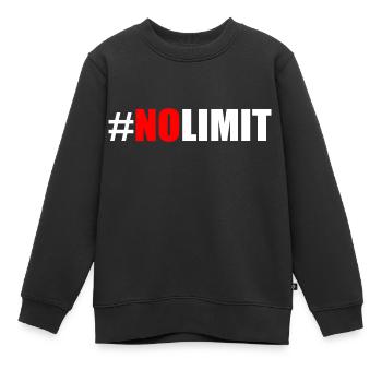 No limit - Kinder Premium Organic Sweatshirt - Schwarz - Vorne - AI Model Kid Female (0cm)