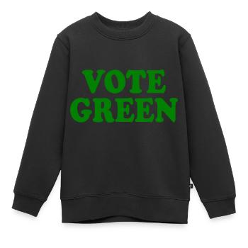 Vote green - Kinder Premium Organic Sweatshirt - Schwarz - Vorne - AI Model Kid Female (0cm)